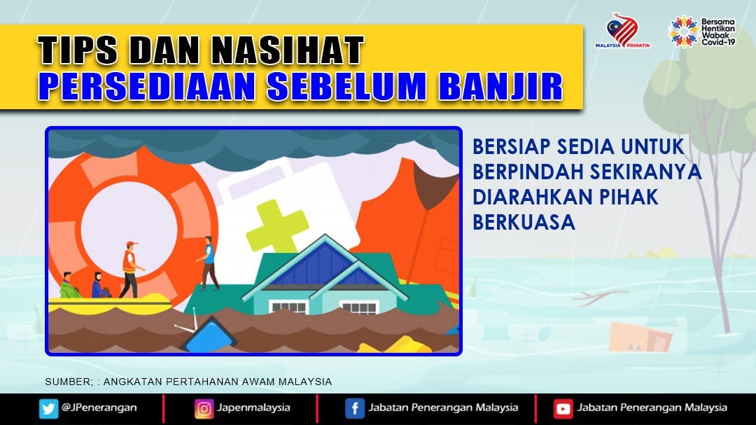 Makluman Covid Tips Dan Nasihat Persediaan Sebelum Banjir